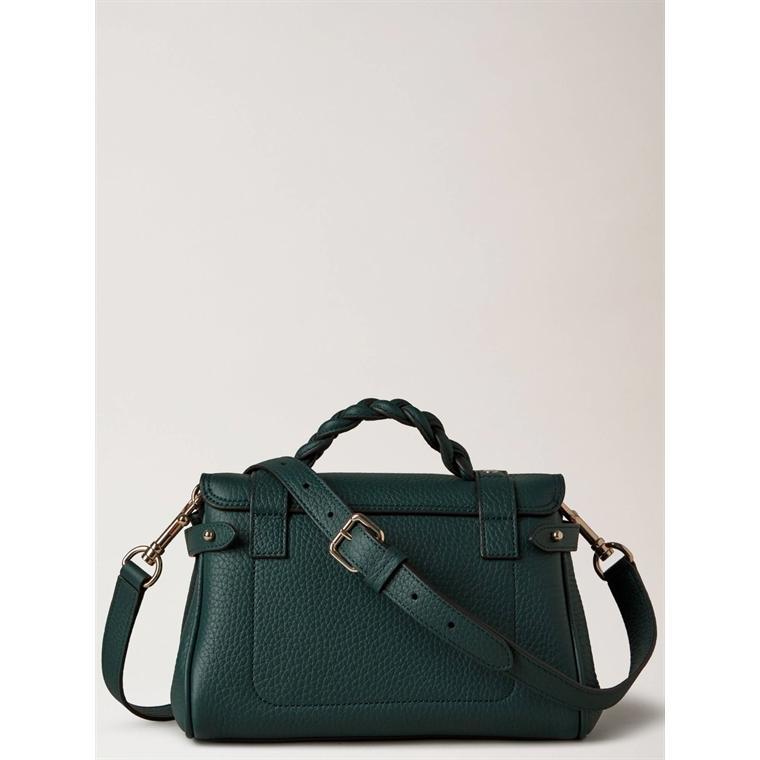 Mulberry Mini Alexa Mulberry Green Heavy Grain